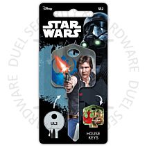 Star Wars Han Solo Painted Licensed Universal 6-Pin Cylinder Key Blank