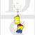 The Simpsons Bart Simpson Moonie Enamelled Licensed Keychain-Keyring