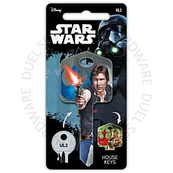 Star Wars Han Solo Painted Licensed Universal 6-Pin Cylinder Key Blank