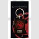 Game Of Thrones MK38826C Targaryen Premium Steel Licensed Keychain-Keyring