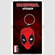 Marvel RK38556 Deadpool Face Licensed Rubber Keychain-Keyring